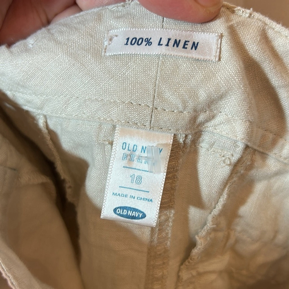 Old Navy beige hundred percent linen belted maxi length skirt size 18 - Picture 3 of 8